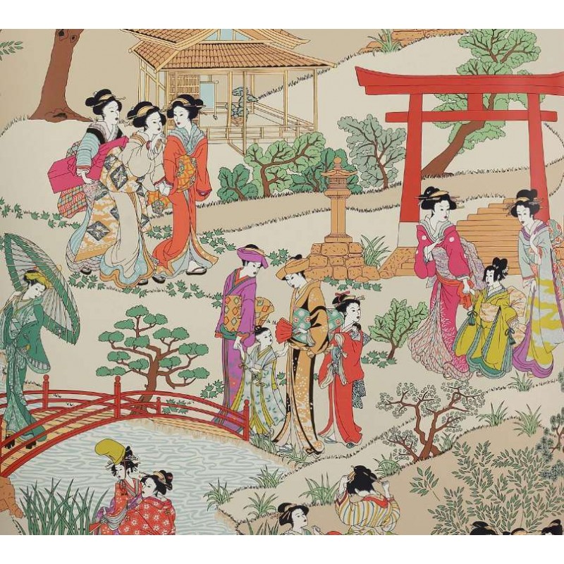 Papier peint Geishas marque Manuel Canovas