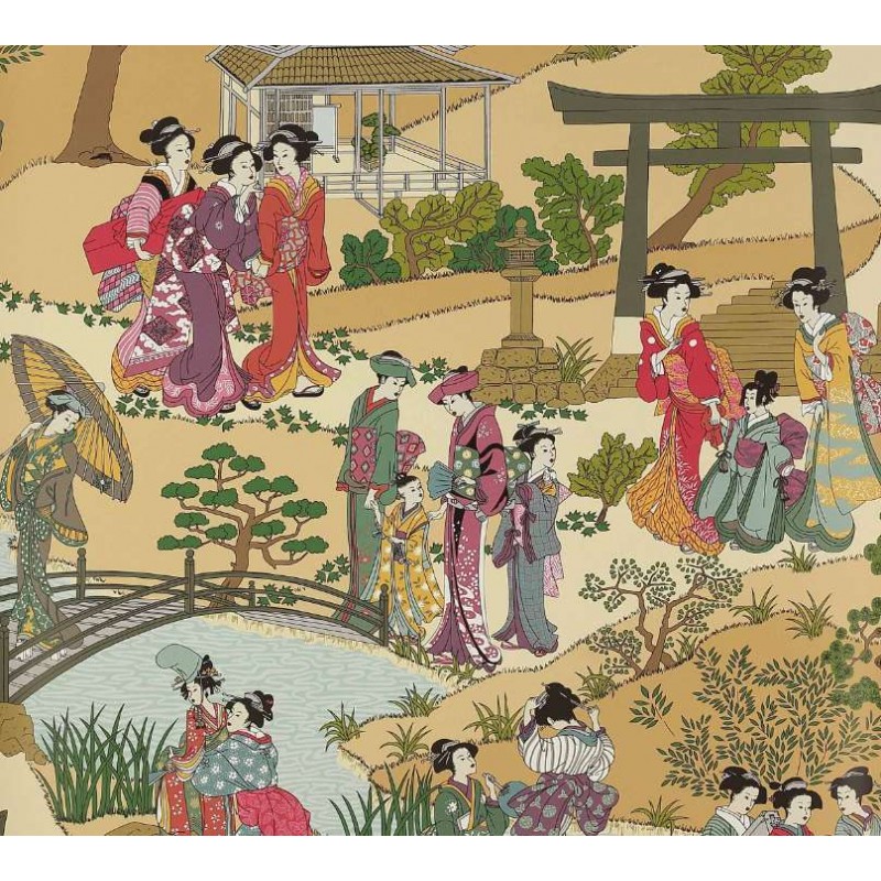 Papier peint Geishas marque Manuel Canovas