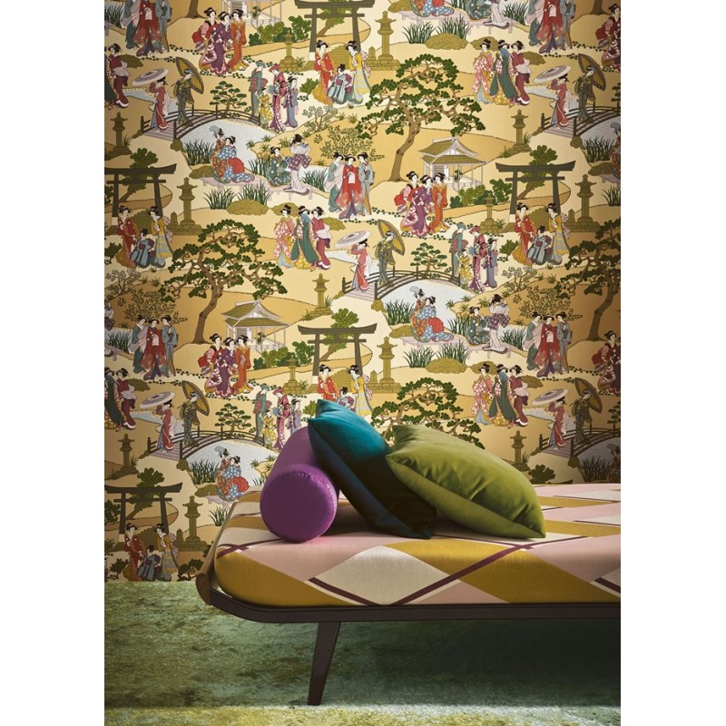 Papier peint Geishas marque Manuel Canovas