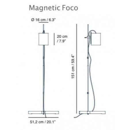 lampadaire Magnetic Foco Carpyen