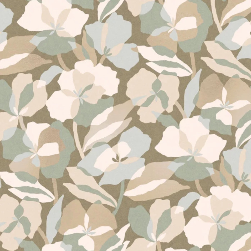 Papier peint fleuri Amaryllis Casamance