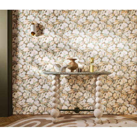 Papier peint fleuri Amaryllis Casamance