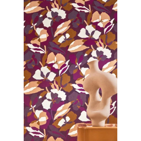 Papier peint fleuri Amaryllis Casamance