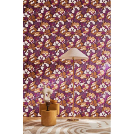 Papier peint fleuri Amaryllis Casamance