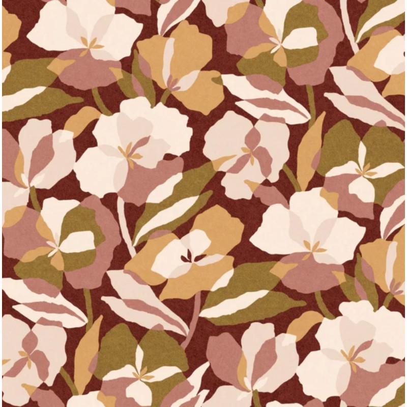 Papier peint fleuri Amaryllis Casamance