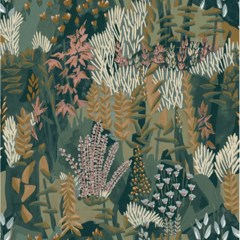 Papier peint végétal Erica Casamance