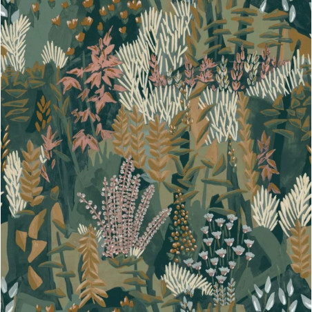 Papier peint végétal Erica Casamance