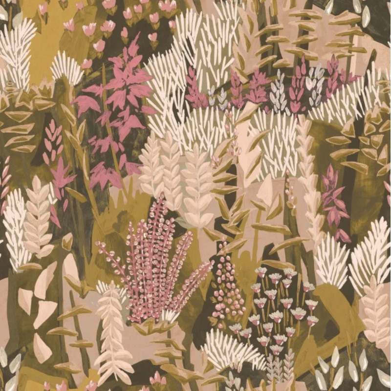 Papier peint végétal Erica Casamance