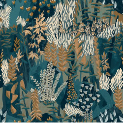 Papier peint végétal Erica Casamance