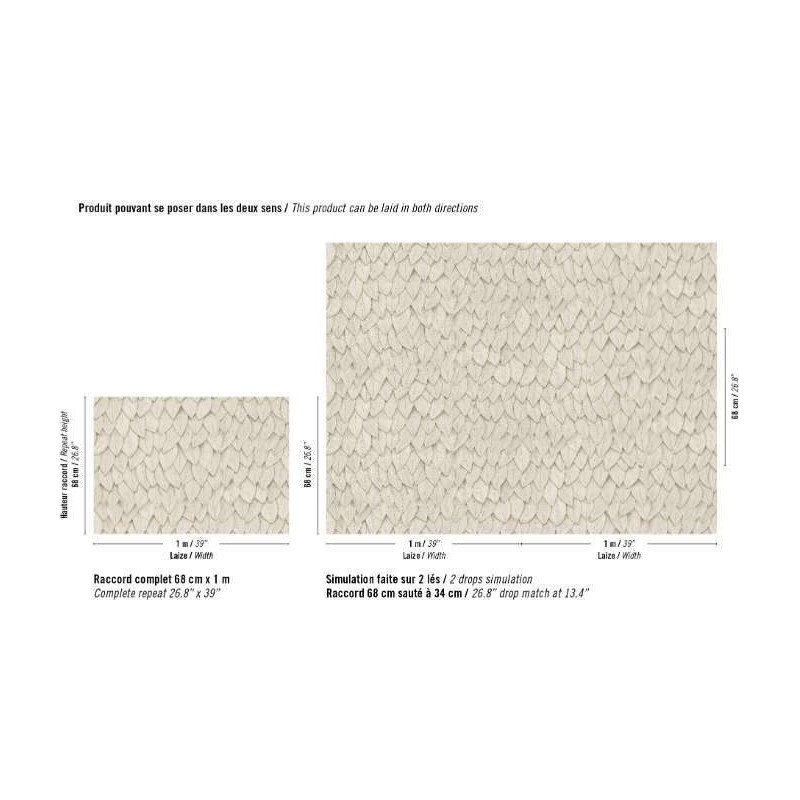 Papier peint géométrique Jonchée Elitis
