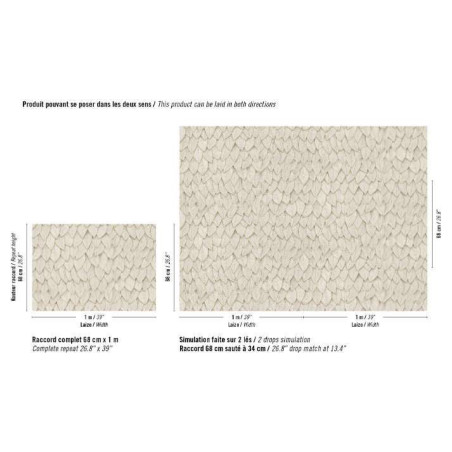 Papier peint géométrique Jonchée Elitis