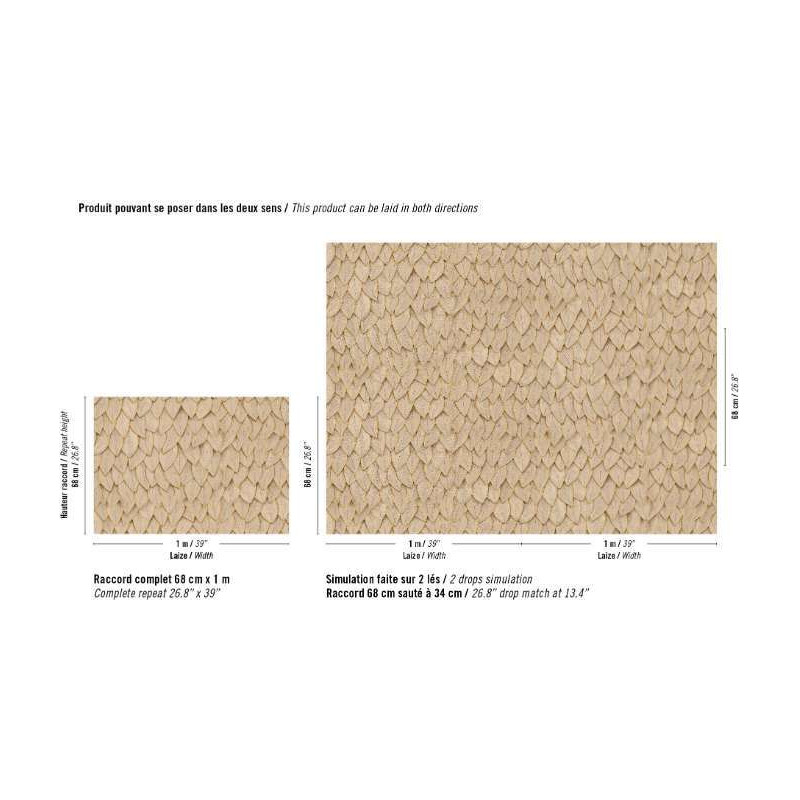 Papier peint géométrique Jonchée Elitis