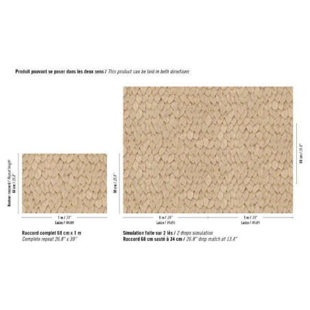 Papier peint géométrique Jonchée Elitis