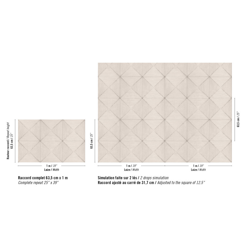 Papier peint géométrique Sillage Elitis