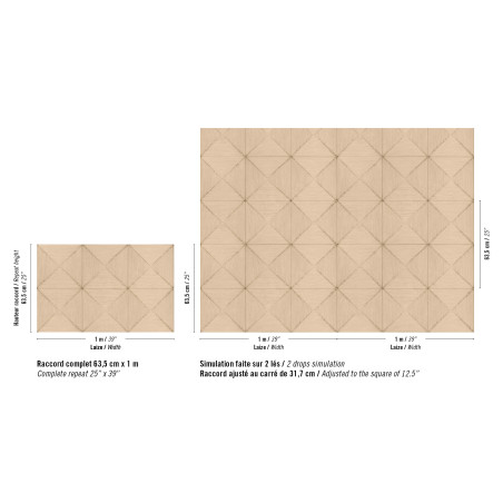 Papier peint géométrique Sillage Elitis
