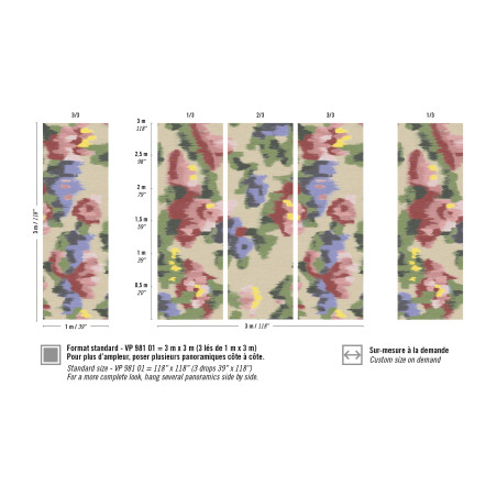 Papier peint panoramique fleuri Abstract Floral par Élitis