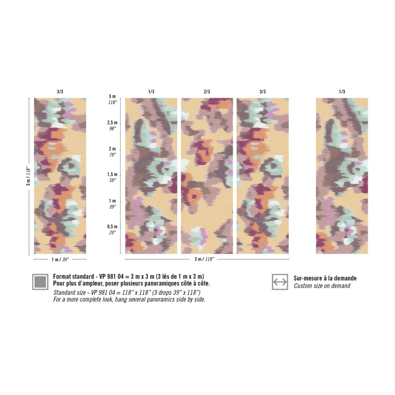 Papier peint panoramique fleuri Abstract Floral par Élitis