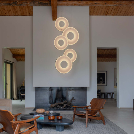 Suspension luminaire design Iris Pendant vertical 80 10 HEURES 10