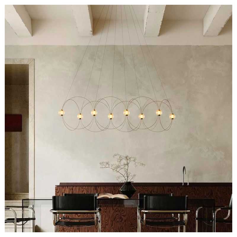 Suspension luminaire design MUNARI 8 DCW