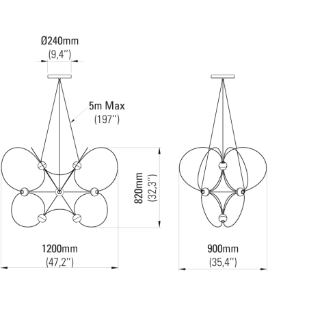 Suspension luminaire design MUNARI 10 DCW