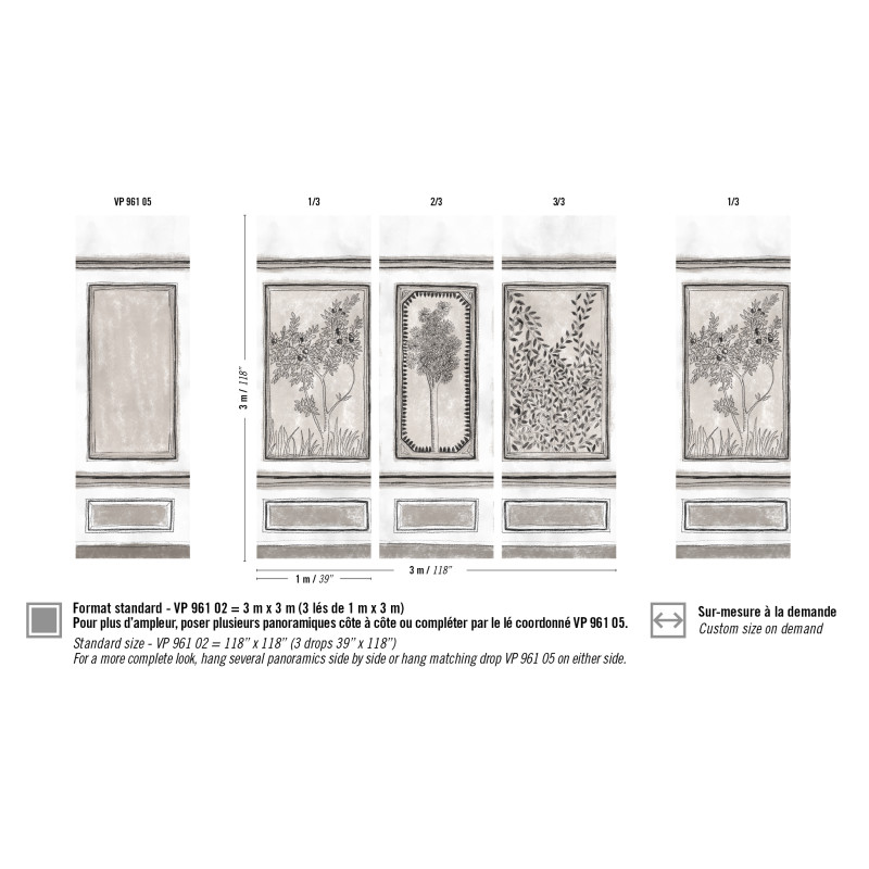Panoramique fleuri Disegno par Élitis