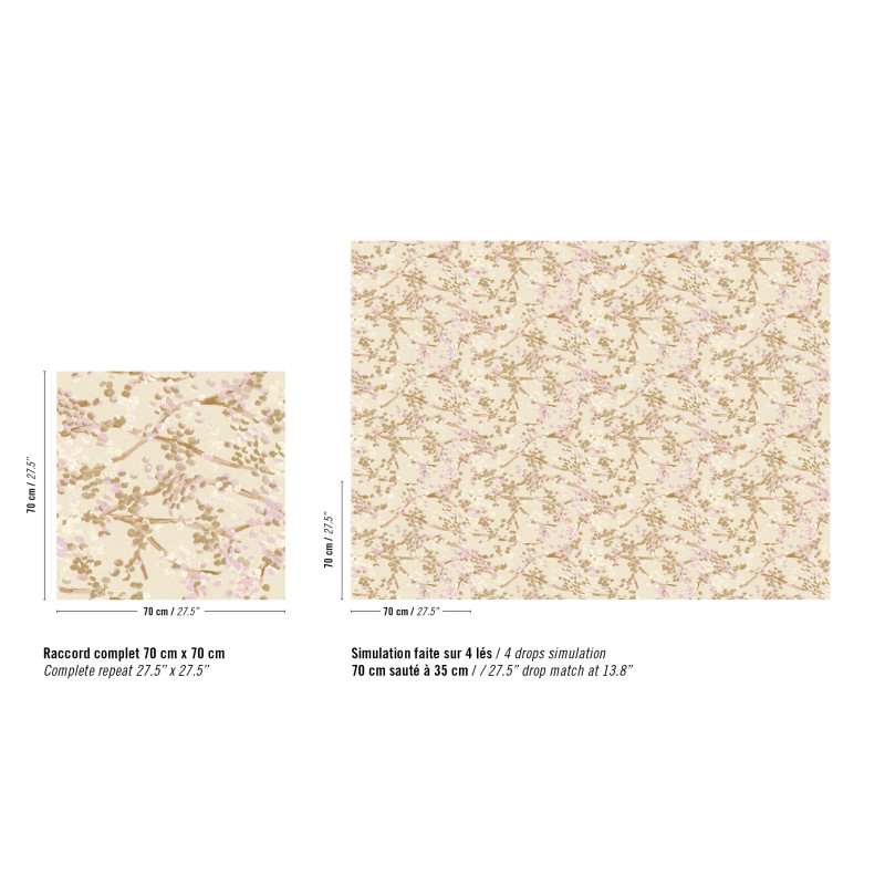 Papier peint fleuri Milos par Élitis