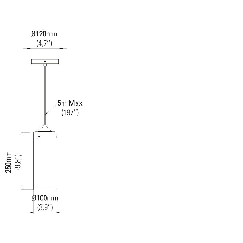 Suspension luminaire design Tobo P250 DCW