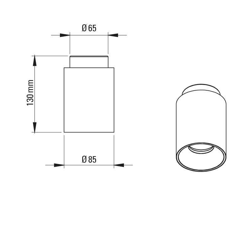 Plafonnier design Tobo C85 DCW