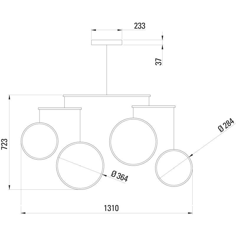 Suspension luminaire design FOCUS 4 DCW