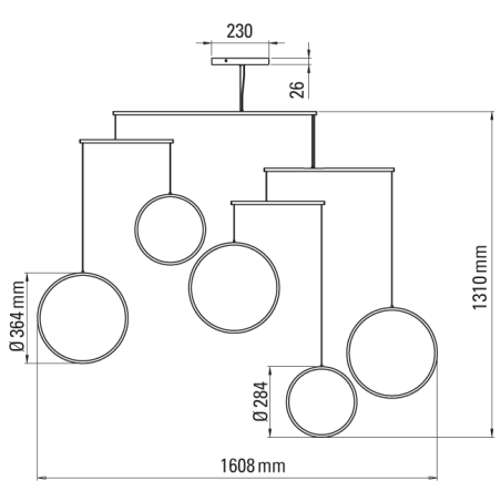 Suspension luminaire design FOCUS 5 DCW