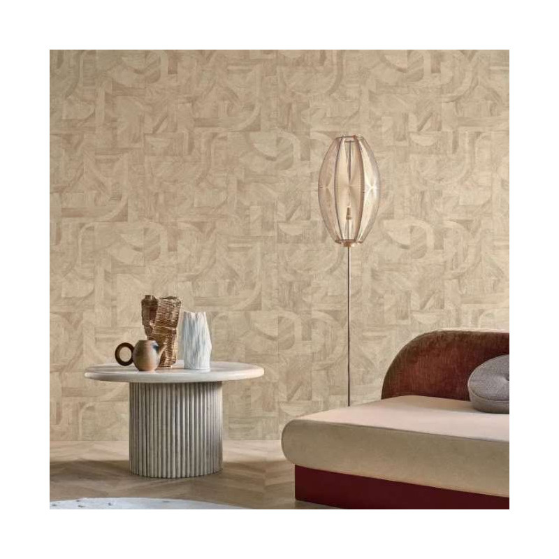 Papier peint motifs géométriques Intarsia Casamance