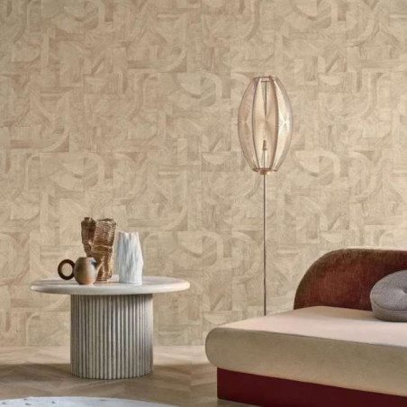 Papier peint motifs géométriques Intarsia Casamance