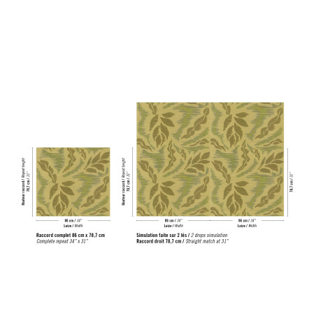 Papier peint fleuri Iskandar Elitis