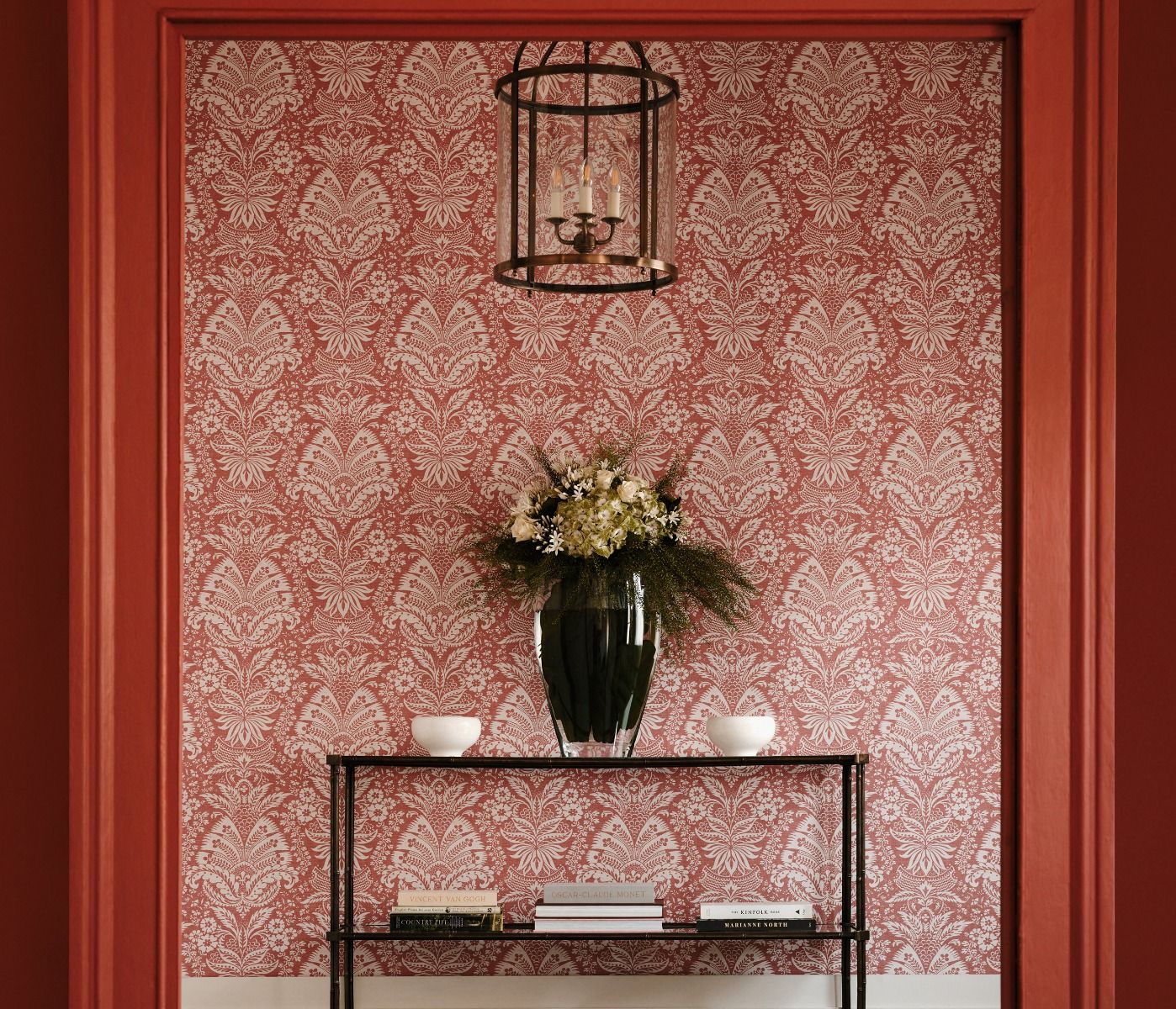 Papier peint Bourton Damask Nina Campbell motif damassé